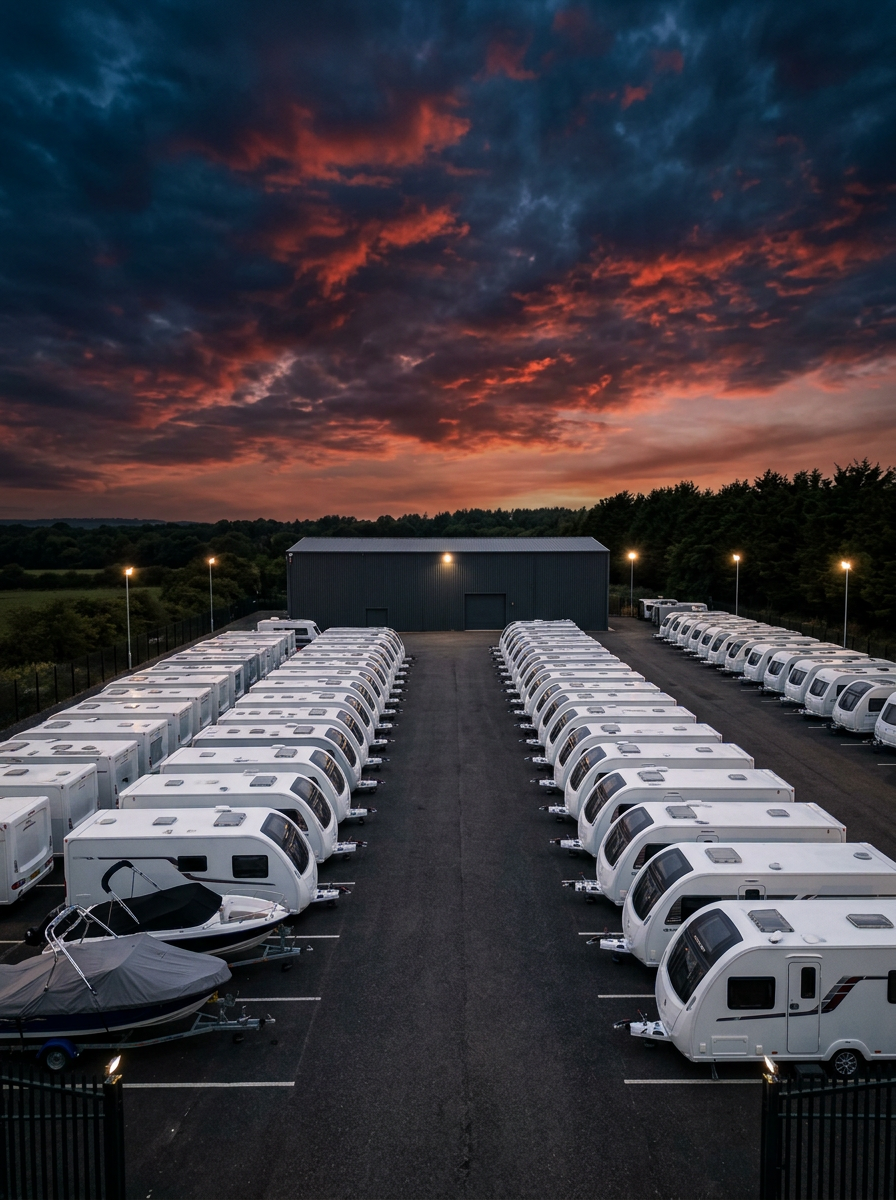 Secure caravan storage facility in Benidorm with gated motorhome and campervan parking in Spain